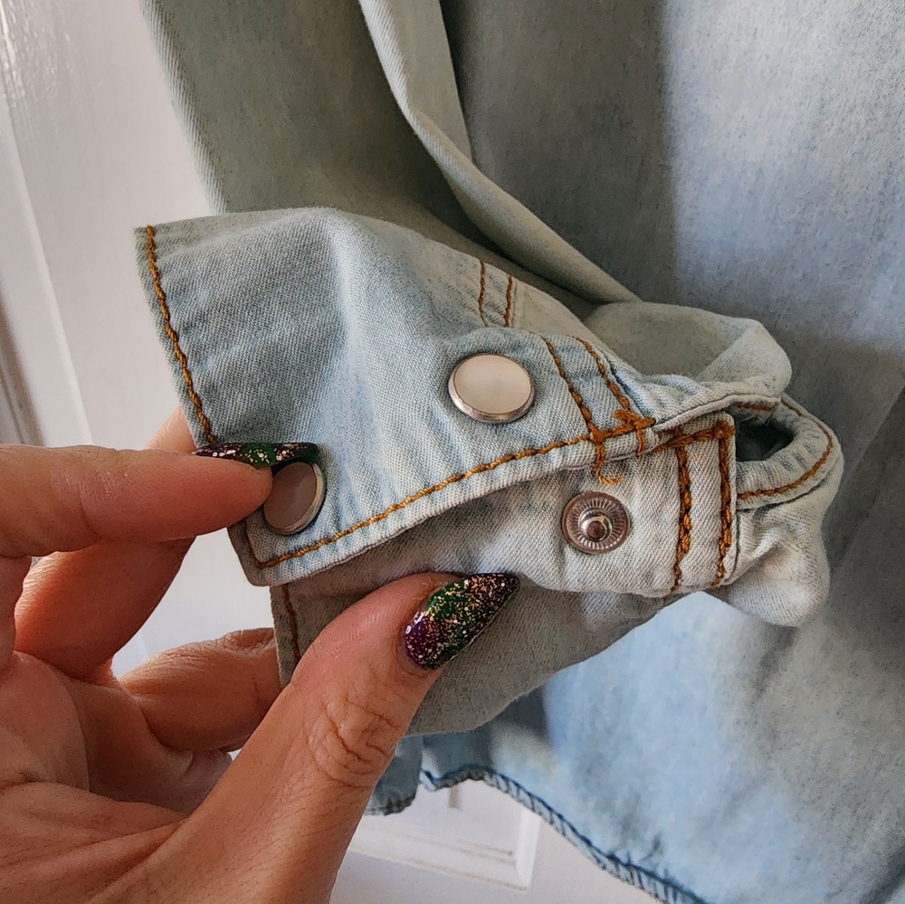 Denim Button Up Top - Picture 5 of 5